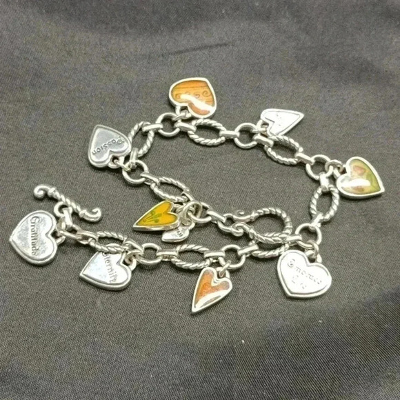 Brighton Picadilly Heart Charms Bracelet - Picture 1 of 3
